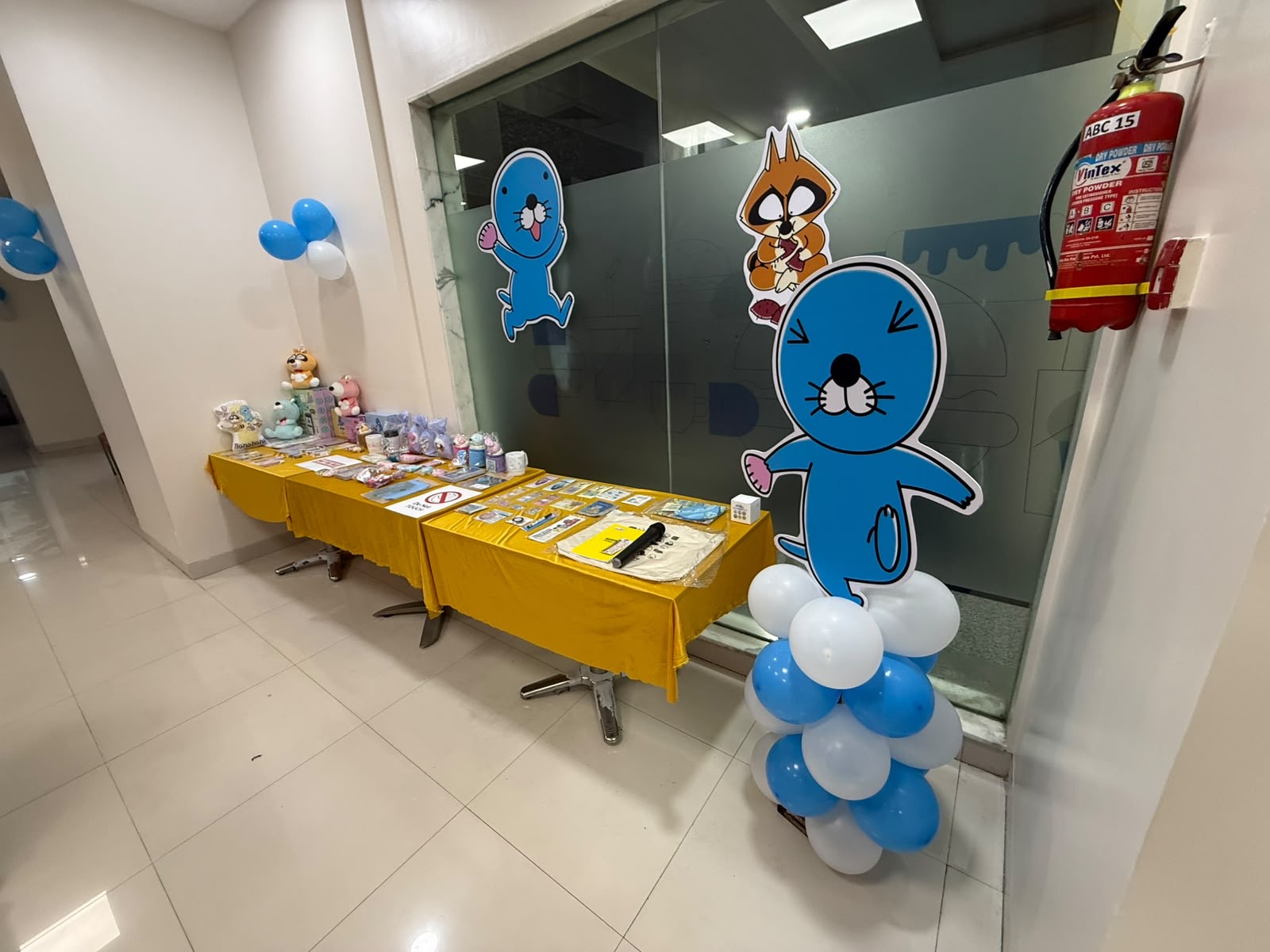 Bonobono merchandise and character display at the family fest